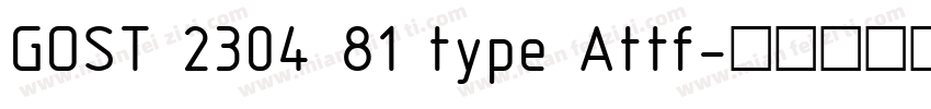GOST 2304 81 type Attf字体转换